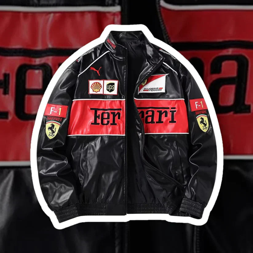 Jaqueta Ferrari Retrô de Couro
