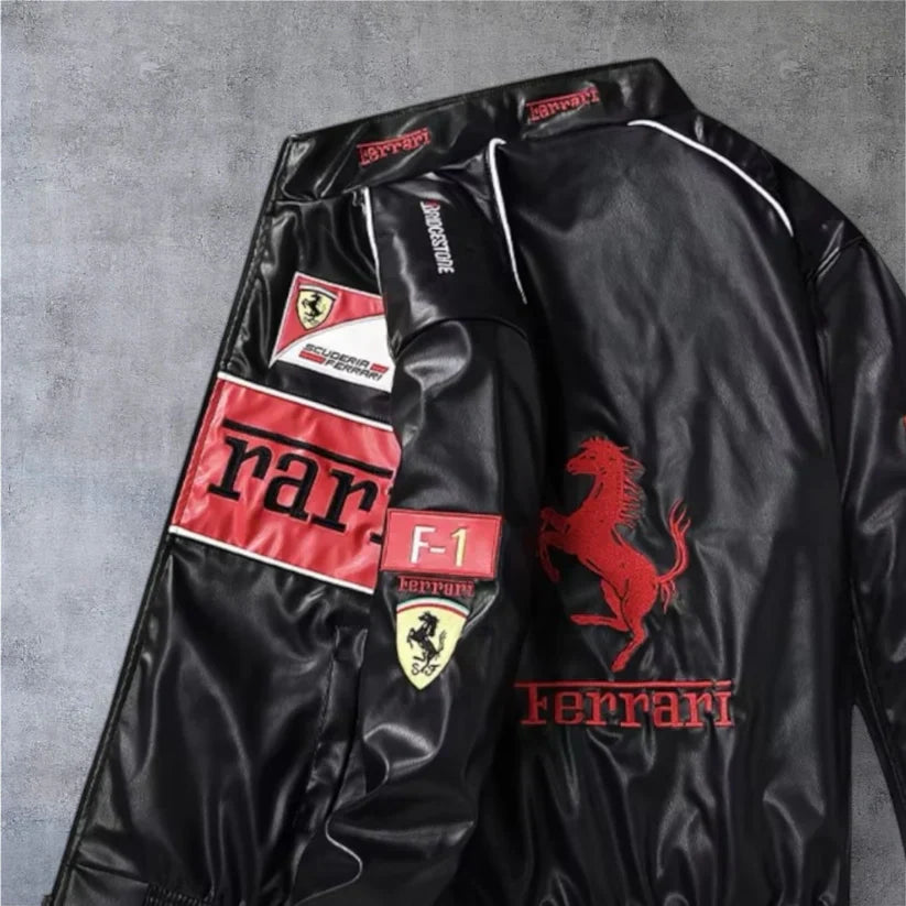 Jaqueta Ferrari Retrô de Couro
