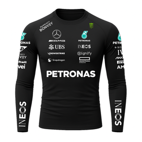 Camiseta Masculina Gola Redonda Mercedes Lewis Hamilton Preto