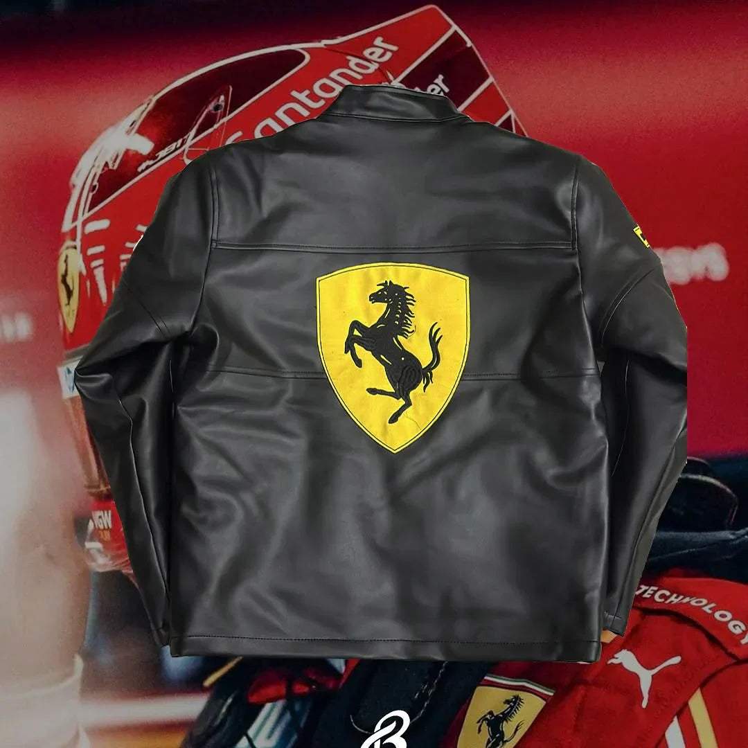 Jaqueta Ferrari F1 Vintage Preta