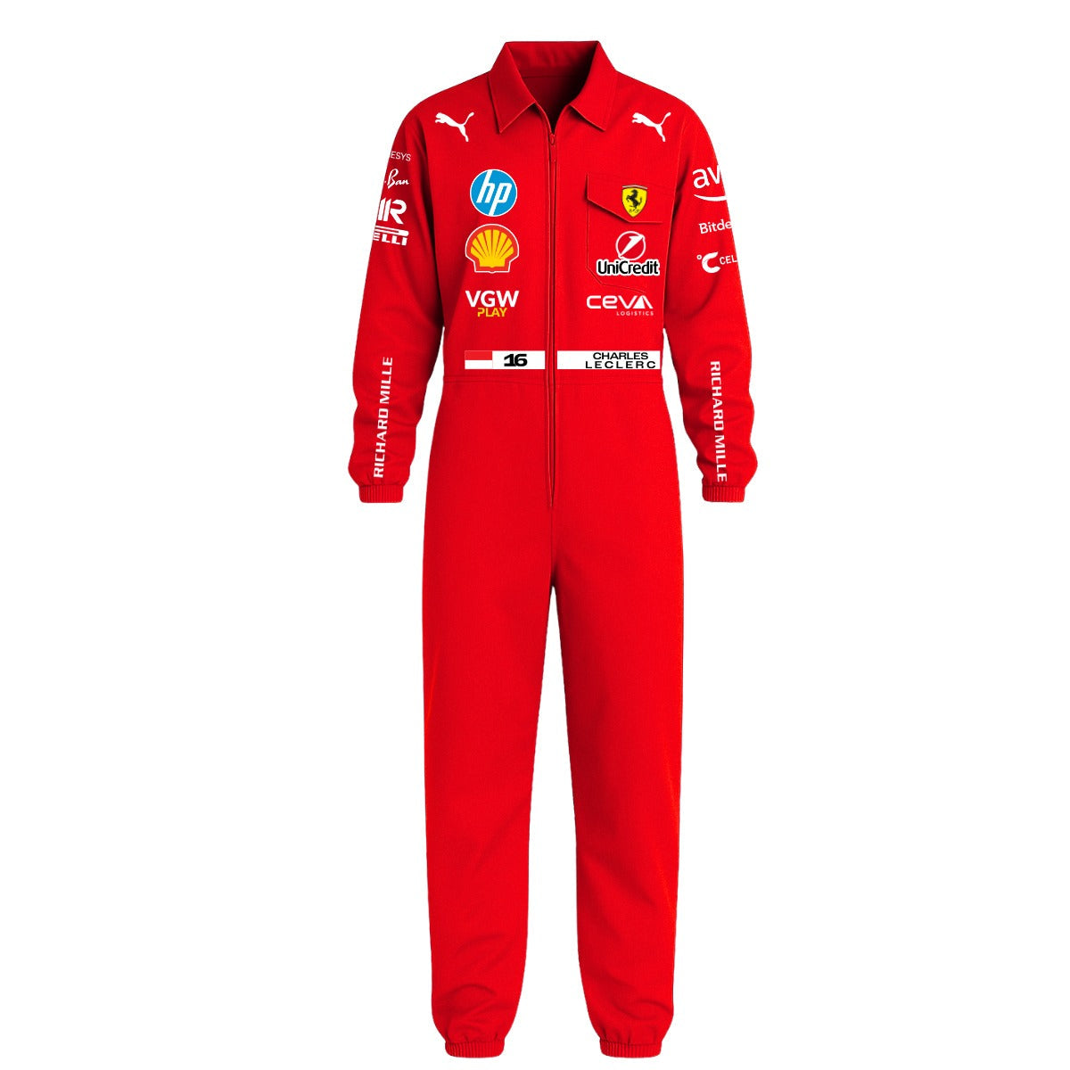 Macacao Oxford Masculino - Ferrari Charles Leclerc
